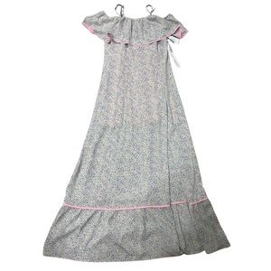 New June & Hudson Floral Spaghetti Strap Maxi Dress Women's Size Large